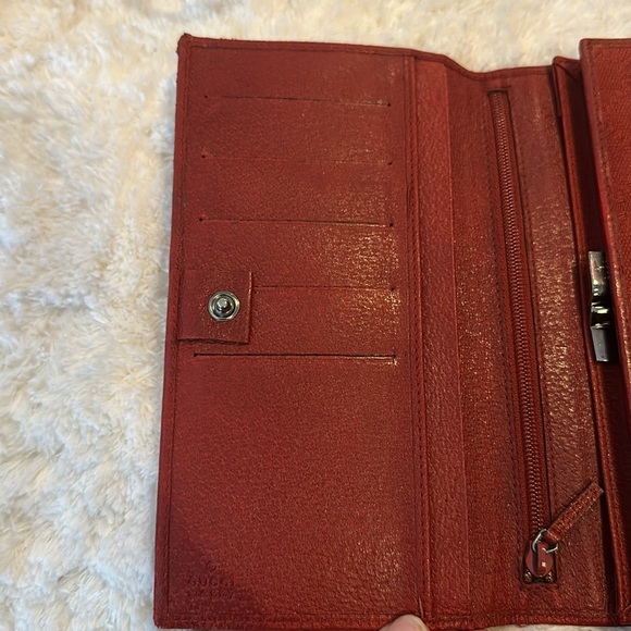Gucci Burnt Orange Canvas Wallet - Picture 6 of 12
